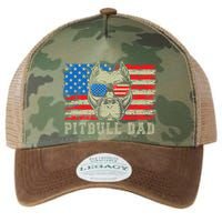 Pitbull Dad American Pit Bull Dog Us Flag 4th Of July Legacy Tie Dye Trucker Hat