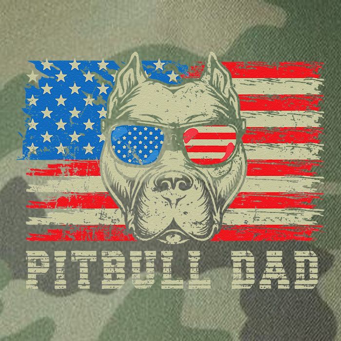 Pitbull Dad American Pit Bull Dog Us Flag 4th Of July Legacy Tie Dye Trucker Hat