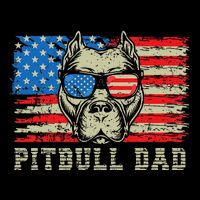 Pitbull Dad American Pit Bull Dog Us Flag 4th Of July Sustainable Bucket Hat