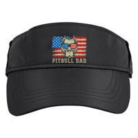 Pitbull Dad American Pit Bull Dog Us Flag 4th Of July Adult Drive Performance Visor