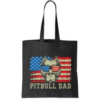 Pitbull Dad American Pit Bull Dog Us Flag 4th Of July Bag