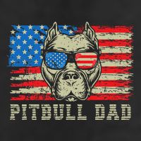 Pitbull Dad American Pit Bull Dog Us Flag 4th Of July 25L Jumbo Tote