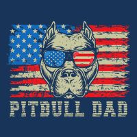 Pitbull Dad American Pit Bull Dog Us Flag 4th Of July Infant Baby Jersey Bodysuit