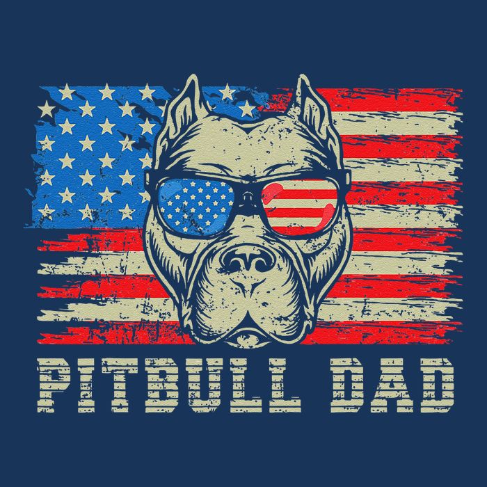 Pitbull Dad American Pit Bull Dog Us Flag 4th Of July Infant Baby Jersey Bodysuit