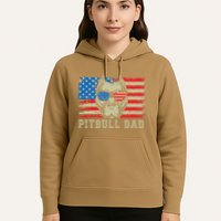 Pitbull Dad American Pit Bull Dog Us Flag 4th Of July Hoodie