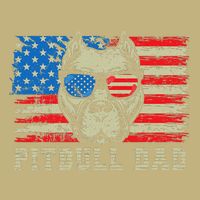 Pitbull Dad American Pit Bull Dog Us Flag 4th Of July Magnet