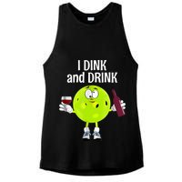 Pickleball Dink And Drink Ladies PosiCharge Tri-Blend Wicking Tank