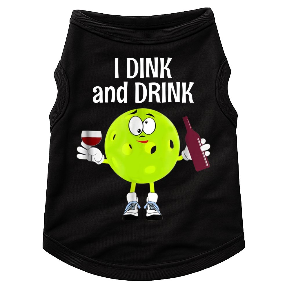Pickleball Dink And Drink Doggie Tank
