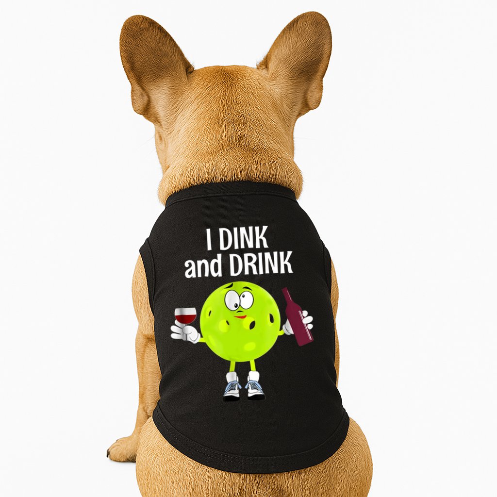 Pickleball Dink And Drink Doggie Tank