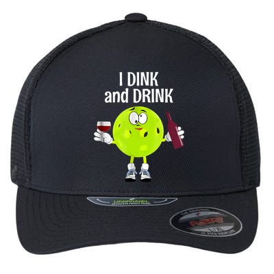 Pickleball Dink And Drink Flexfit Unipanel Trucker Cap