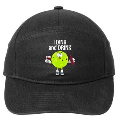 Pickleball Dink And Drink 7-Panel Snapback Hat