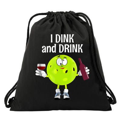Pickleball Dink And Drink Drawstring Bag