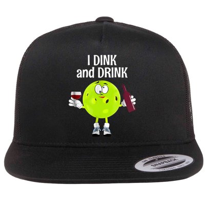 Pickleball Dink And Drink Flatbill Hat