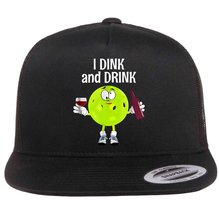 Pickleball Dink And Drink Flatbill Hat