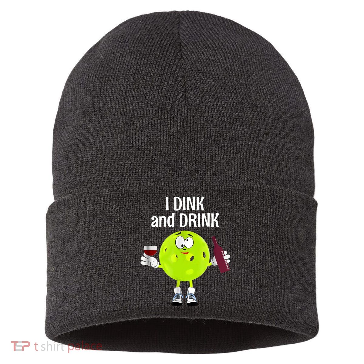 Pickleball Dink And Drink Sustainable Knit Beanie