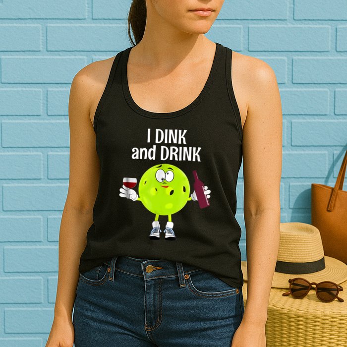 Pickleball Dink And Drink Womens Tank Top