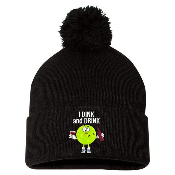 Pickleball Dink And Drink Pom Pom 12in Knit Beanie
