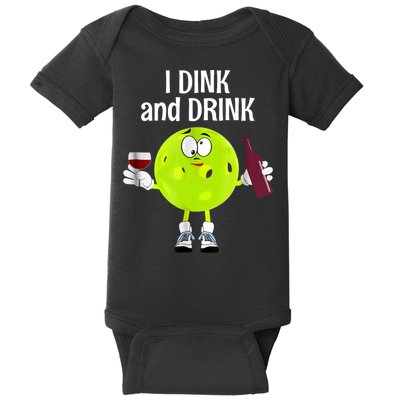 Pickleball Dink And Drink Baby Bodysuit