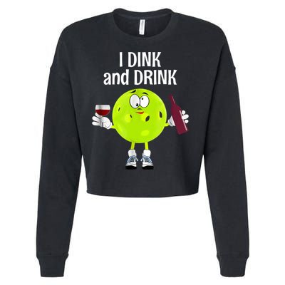 Pickleball Dink And Drink Cropped Pullover Crew