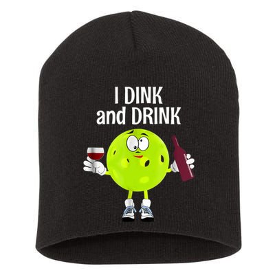 Pickleball Dink And Drink Short Acrylic Beanie