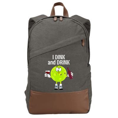 Pickleball Dink And Drink Cotton Canvas Backpack