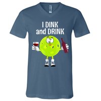 Pickleball Dink And Drink V-Neck T-Shirt