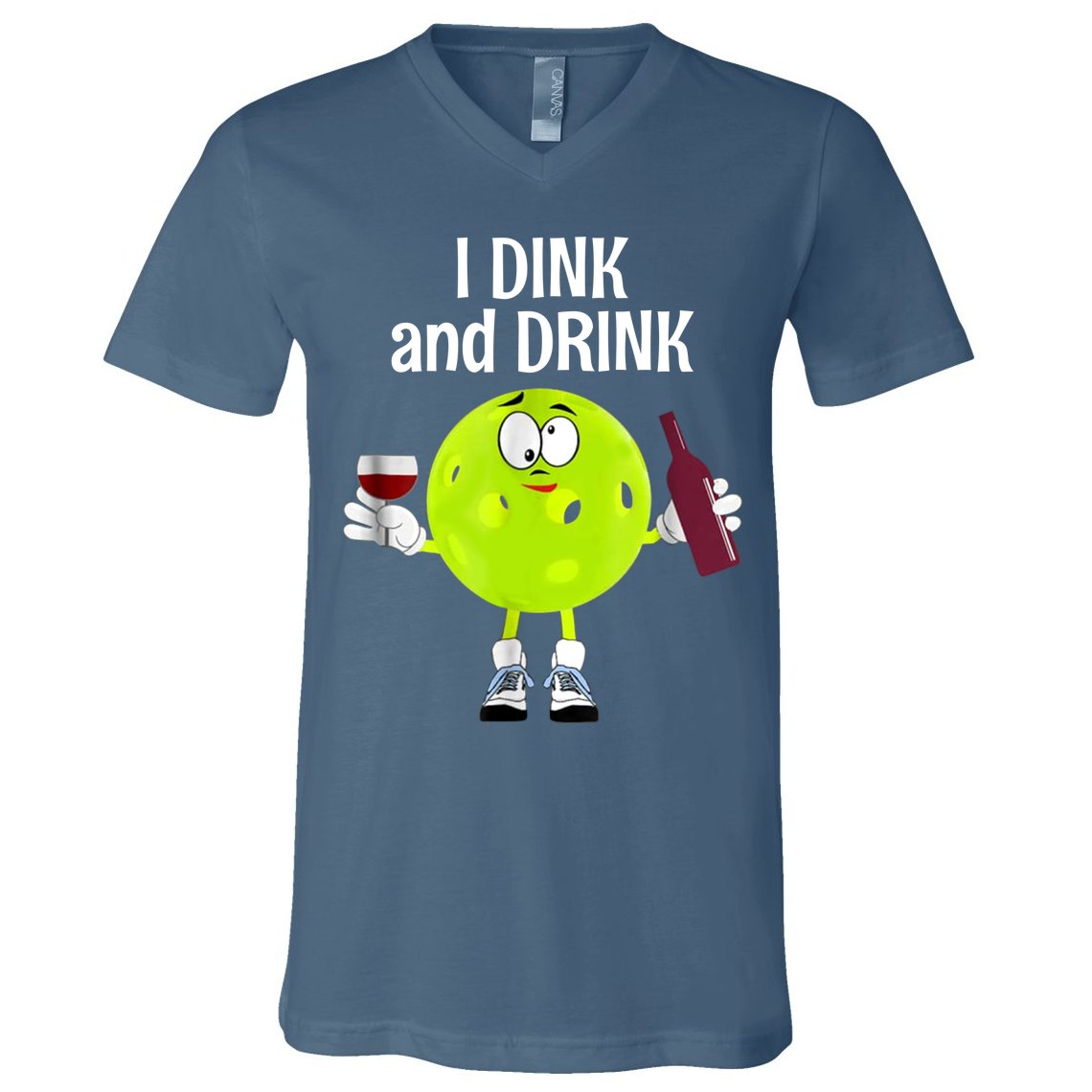 Pickleball Dink And Drink V-Neck T-Shirt