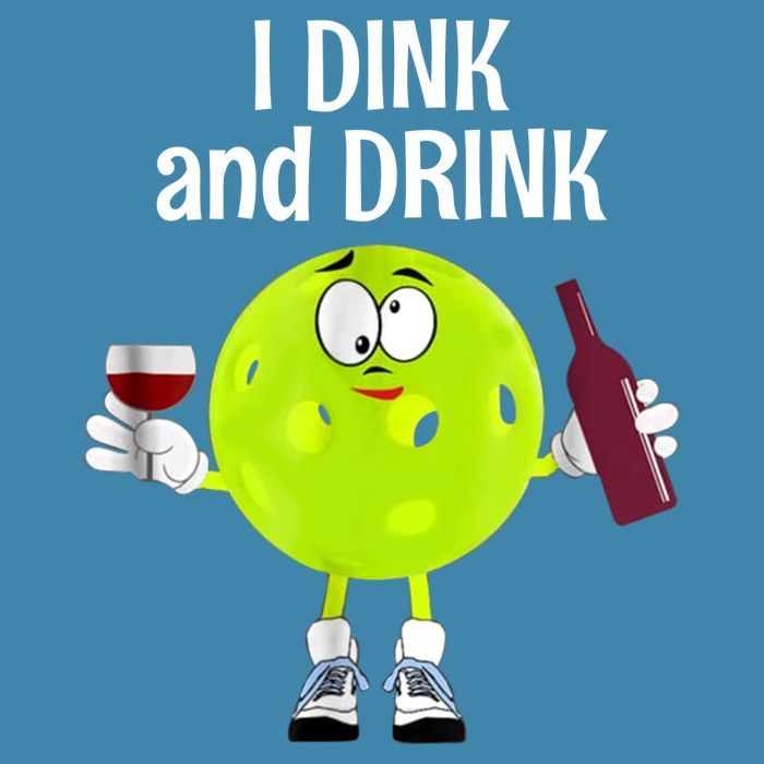 Pickleball Dink And Drink V-Neck T-Shirt