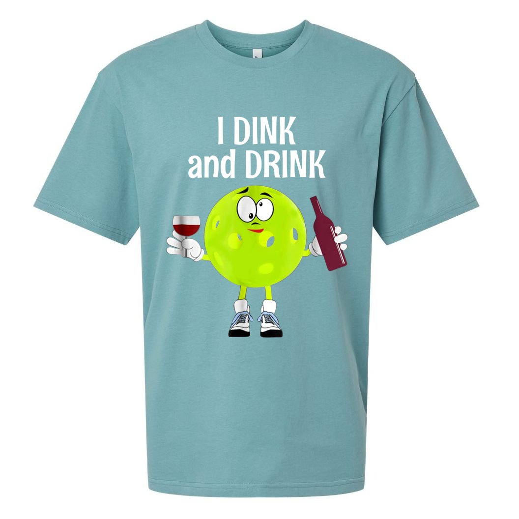 Pickleball Dink And Drink Sueded Cloud Jersey T-Shirt