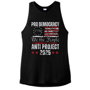 Pro Democracy Anti Project 2025 Stop Project 2025 Anti Trump Ladies PosiCharge Tri-Blend Wicking Tank