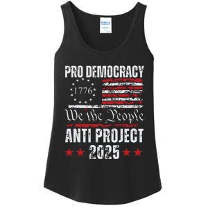 Pro Democracy Anti Project 2025 Stop Project 2025 Anti Trump Ladies Essential Tank