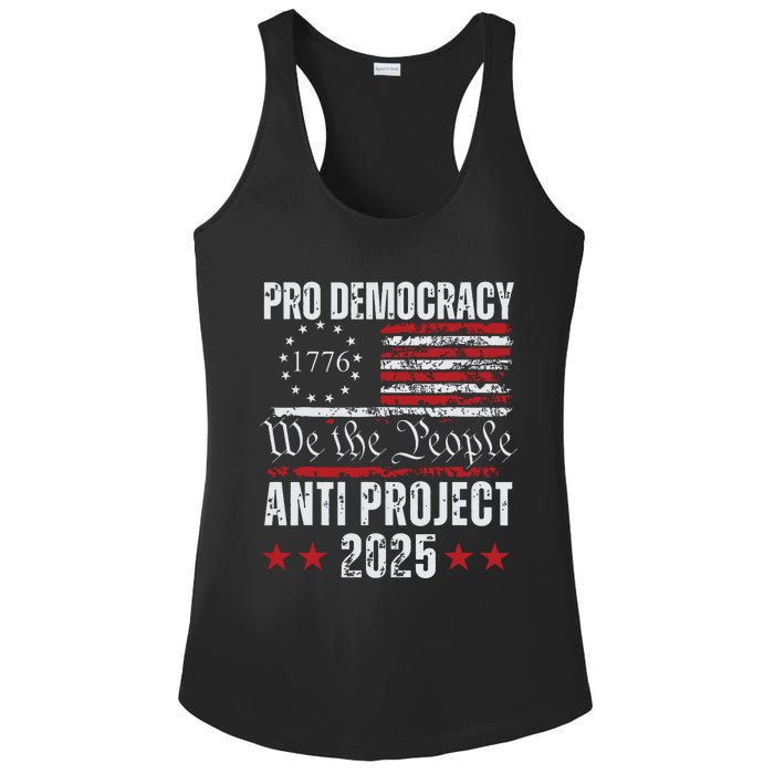 Pro Democracy Anti Project 2025 Stop Project 2025 Anti Trump Ladies PosiCharge Competitor Racerback Tank