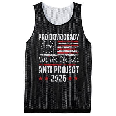 Pro Democracy Anti Project 2025 Stop Project 2025 Anti Trump Mesh Reversible Basketball Jersey Tank