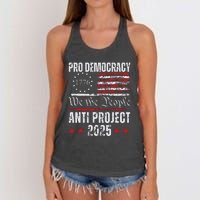 Pro Democracy Anti Project 2025 Stop Project 2025 Anti Trump Women's Knotted Racerback Tank