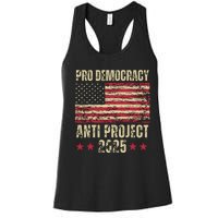 Pro Democracy Anti Project 2025 Stop Project 2025 Anti Trump Women's Racerback Tank