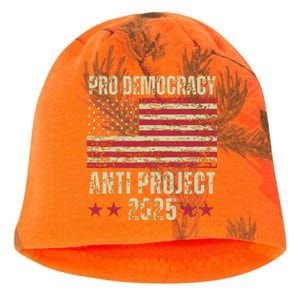 Pro Democracy Anti Project 2025 Stop Project 2025 Anti Trump Kati - Camo Knit Beanie