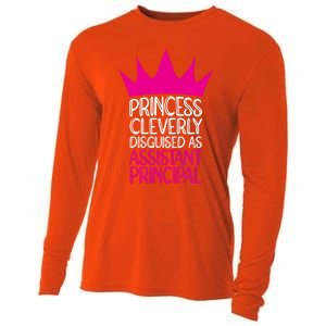 Princess Disguised As Assistant Principal Cute Gift Cooling Performance Long Sleeve Crew