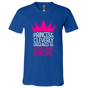 Princess Disguised As Assistant Principal Cute Gift V-Neck T-Shirt