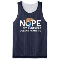 Pancreas Diabetes Awareness Blood Sugar Diabetic Sloth T1D Mesh Reversible Basketball Jersey Tank