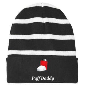 Puff Daddy Asthma Striped Beanie with Solid Band