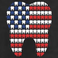 Patriotic Dentist American Flag Tooth 4th Of July Women Adult Drive Performance Visor