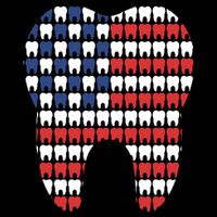 Patriotic Dentist American Flag Tooth 4th Of July Women 16 in Basic Backpack