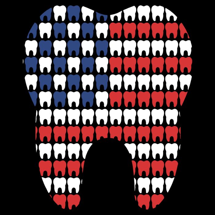 Patriotic Dentist American Flag Tooth 4th Of July Women 16 in Basic Backpack