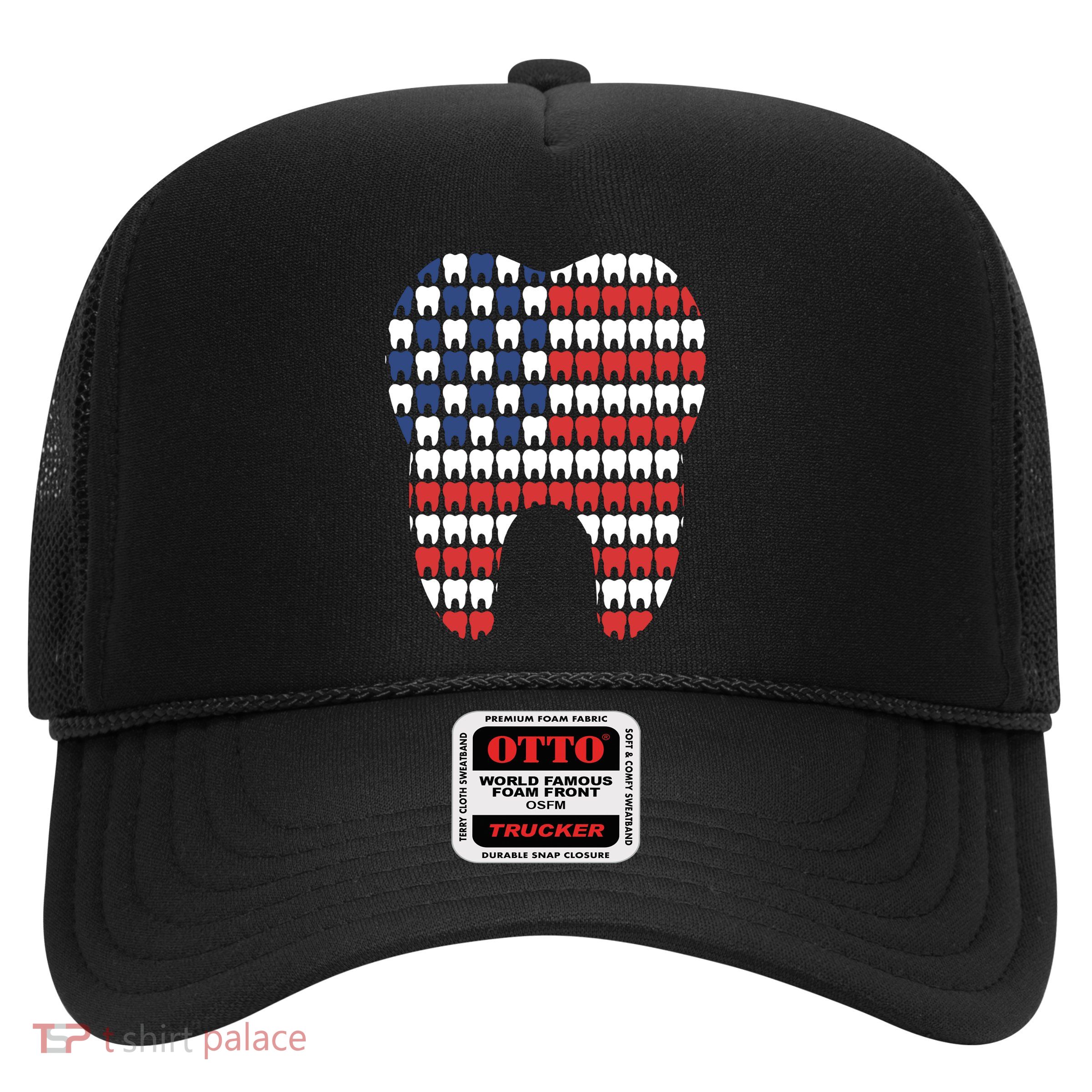 Patriotic Dentist American Flag Tooth 4th Of July Women Trucker Hat