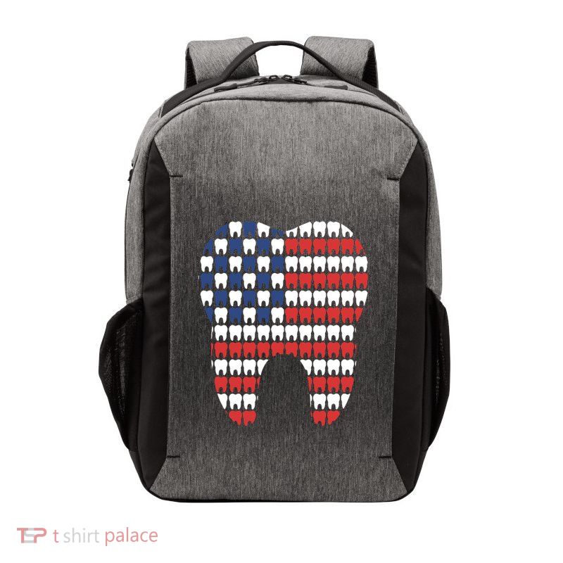 Patriotic Dentist American Flag Tooth 4th Of July Women Vector Backpack