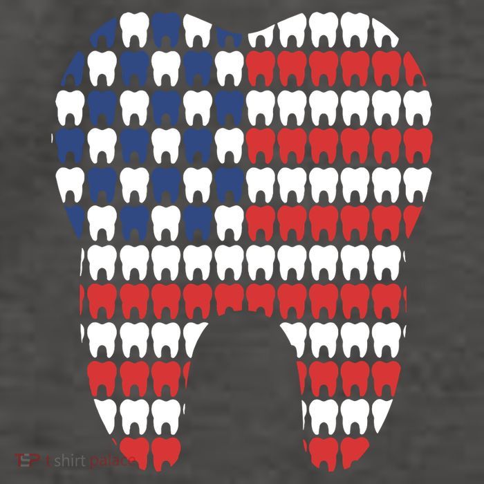 Patriotic Dentist American Flag Tooth 4th Of July Women Vector Backpack