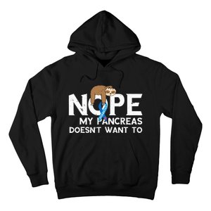 Pancreas Diabetes Awareness Sleep Sloth Pancreatic Diabetic Hoodie