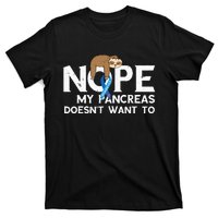 Pancreas Diabetes Awareness Sleep Sloth Pancreatic Diabetic T-Shirt