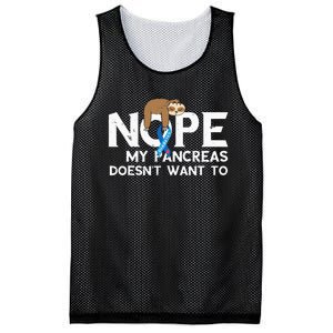 Pancreas Diabetes Awareness Sleep Sloth Pancreatic Diabetic Mesh Reversible Basketball Jersey Tank