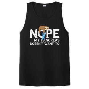 Pancreas Diabetes Awareness Sleep Sloth Pancreatic Diabetic PosiCharge Competitor Tank